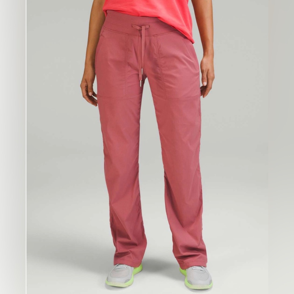 Lululemon dance studio mid rise pants in salmon color size 10 - like new!